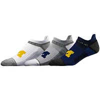 Unisex Strideline Michigan Wolverines Premium Low 3-Pack Ankle Socks Set