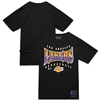 Men's Mitchell & Ness  Black Los Angeles Lakers Worldwide Collection Glow Up T-Shirt