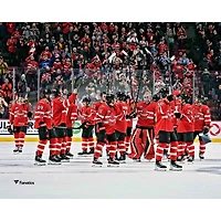 Canada 2025 4 Nations Face-Off Unsigned Overtime Win vs. Sweden Celebration Photograph