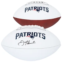 Julian Edelman New England Patriots Autographed Franklin White Panel Football