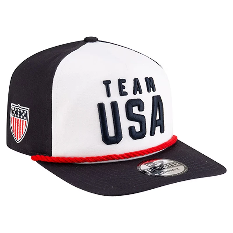 Men's New Era  Navy Team USA 19TWENTY Rope Adjustable Hat