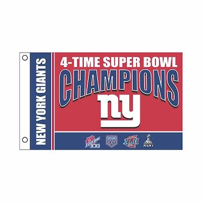New York Giants 3' x 5' Super Bowl Champions Single-Sided Flag