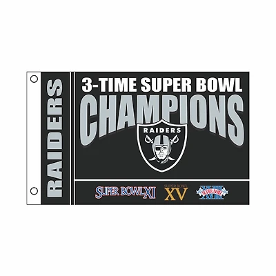 Las Vegas Raiders 3' x 5' Super Bowl Champions Single-Sided Flag
