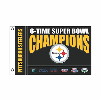 Pittsburgh Steelers 3' x 5' Super Bowl Champions Single-Sided Flag