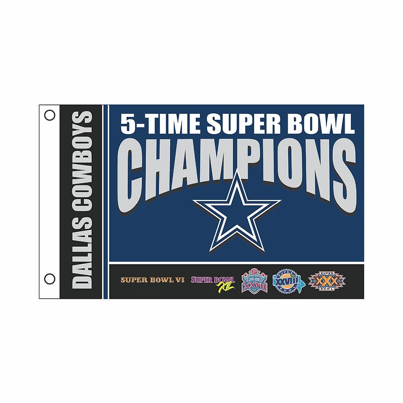 Dallas Cowboys 3' x 5' Super Bowl Champions Single-Sided Flag