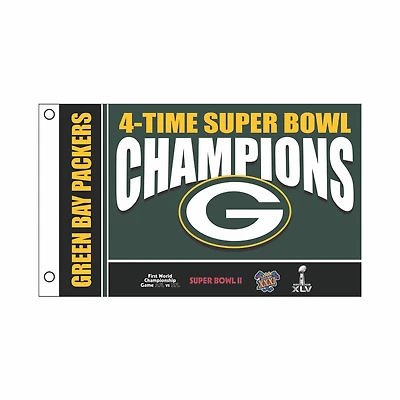Green Bay Packers 3' x 5' Super Bowl Champions Single-Sided Flag