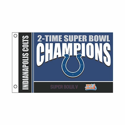 Indianapolis Colts 3' x 5' Super Bowl Champions Single-Sided Flag