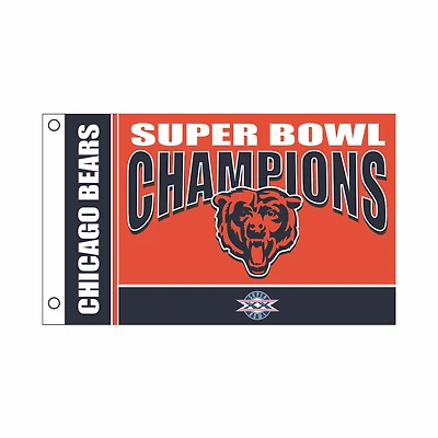 Chicago Bears 3' x 5' Super Bowl Champions Single-Sided Flag