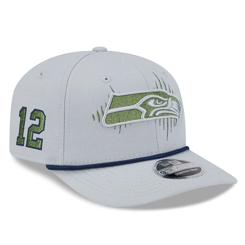 Men's New Era Wolf Gray Seattle Seahawks 2025 Rivalries Collection Sideline 9SEVENTY Adjustable Hat
