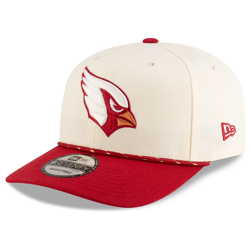 Men's New Era Natural/Cardinal Arizona Cardinals 2025 Rivalries Collection Sideline 9SEVENTY Adjustable Hat