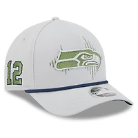 Men's New Era  Wolf Gray Seattle Seahawks 2025 Rivalries Collection Sideline A-Frame 9FORTY Adjustable Hat