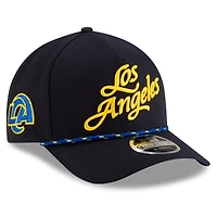 Men's New Era  Midnight Blue Los Angeles Rams 2025 Rivalries Collection Sideline A-Frame 9FORTY Adjustable Hat