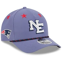 Men's New Era  Storm Blue New England Patriots 2025 Rivalries Collection Sideline A-Frame 9FORTY Adjustable Hat