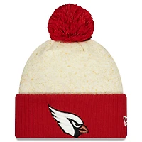 Men's New Era  Natural/Cardinal Arizona Cardinals 2025 Rivalries Collection Sideline Cuffed Knit Hat with Pom