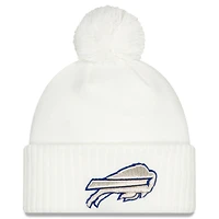 Men's New Era  White Buffalo Bills 2025 Rivalries Collection Sideline Cuffed Knit Hat with Pom