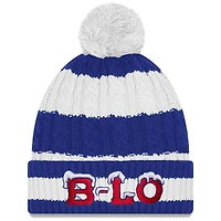 Women's New Era Royal Buffalo Bills 2025 Rivalries Collection Braided Cuffed Knit Hat with Pom