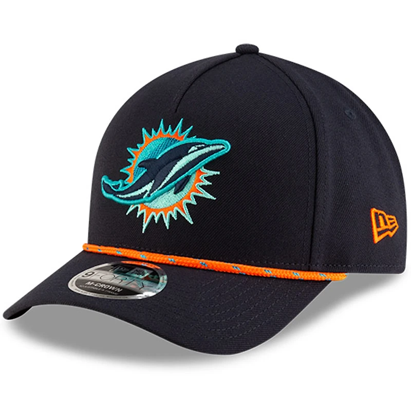 Youth New Era  Pitch Blue Miami Dolphins 2025 Rivalries Collection 9FORTY A-Frame Adjustable Hat