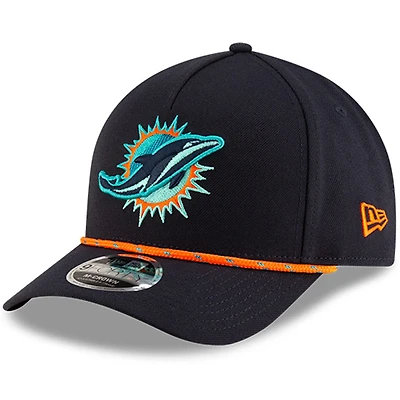Youth New Era  Pitch Blue Miami Dolphins 2025 Rivalries Collection 9FORTY A-Frame Adjustable Hat