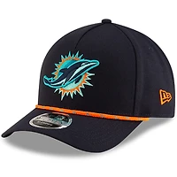 Youth New Era  Pitch Blue Miami Dolphins 2025 Rivalries Collection 9FORTY A-Frame Adjustable Hat