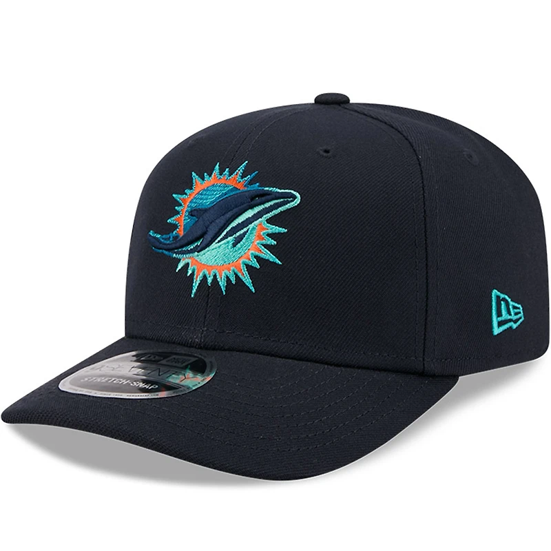 Men's New Era  Pitch Blue Miami Dolphins 2025 Rivalries Collection Fan Pack 9SEVENTY Adjustable Hat