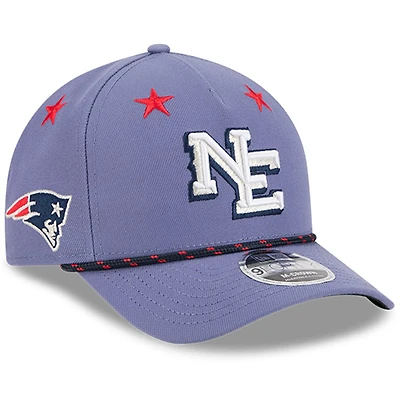 Youth New Era  Storm Blue New England Patriots 2025 Rivalries Collection 9FORTY A-Frame Adjustable Hat