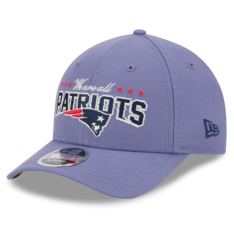 Men's New Era Storm Blue New England Patriots 2025 Rivalries Collection Team 9FORTY M-Crown Adjustable Hat