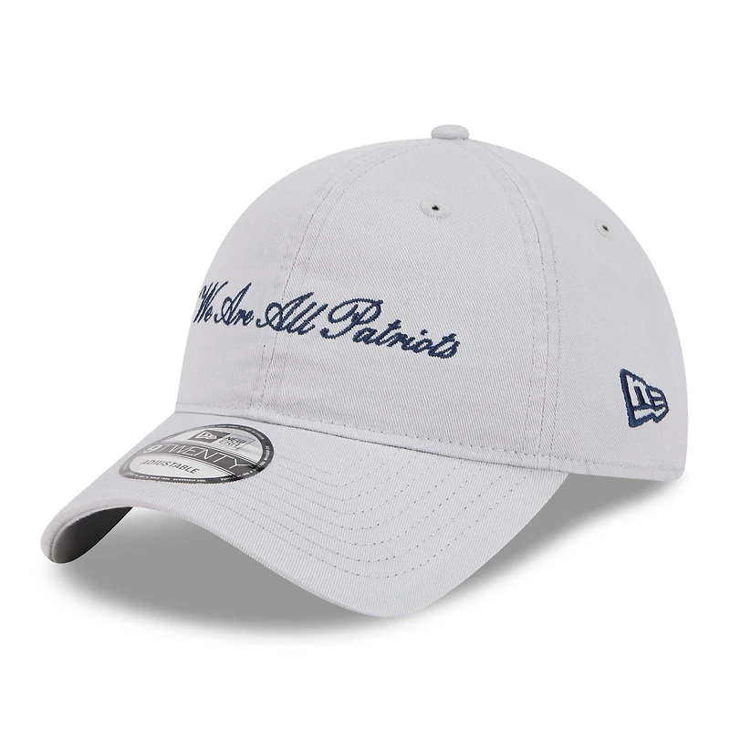 Men's New Era Gray New England Patriots 2025 Rivalries Collection Team 9TWENTY Adjustable Hat