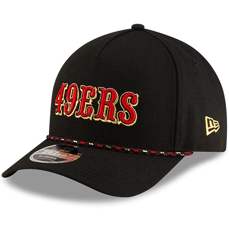 Youth New Era  Black San Francisco 49ers 2025 Rivalries Collection 9FORTY A-Frame Adjustable Hat