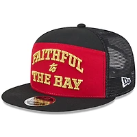 Men's New Era  Scarlet/Black San Francisco 49ers 2025 Rivalries Collection Team Split Panel 9FIFTY Snapback Hat