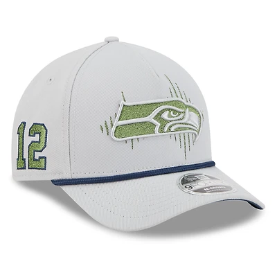 Youth New Era  Wolf Gray Seattle Seahawks 2025 Rivalries Collection 9FORTY A-Frame Adjustable Hat