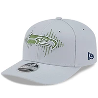 Men's New Era  Wolf Gray Seattle Seahawks 2025 Rivalries Collection Fan Pack 9SEVENTY Adjustable Hat