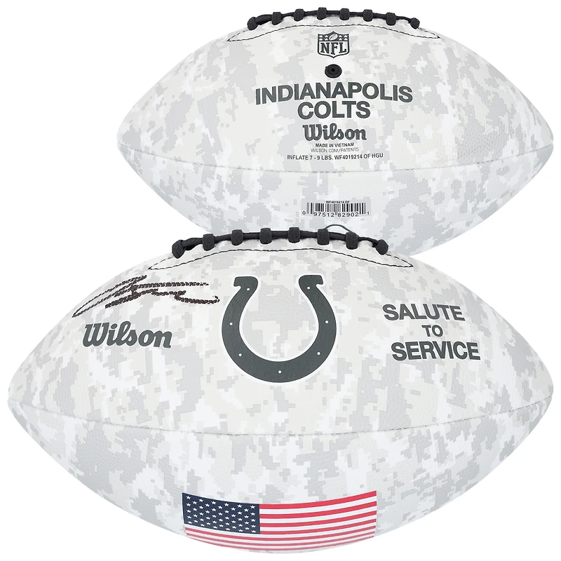 Jonathan Taylor Indianapolis Colts Autographed Wilson 2024 Salute To Service Football
