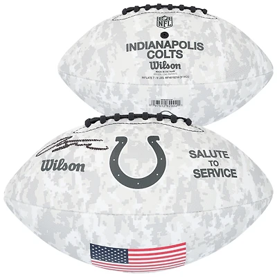 Jonathan Taylor Indianapolis Colts Autographed Wilson 2024 Salute To Service Football