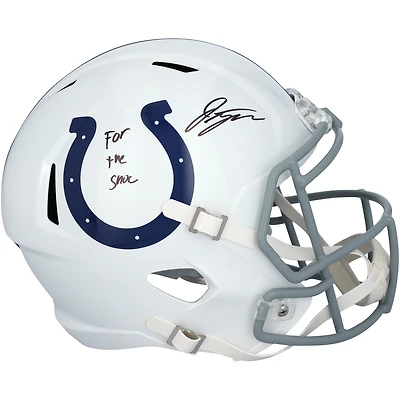 Jonathan Taylor Indianapolis Colts Autographed Riddell Speed Replica Helmet with "For The Shoe" Inscription