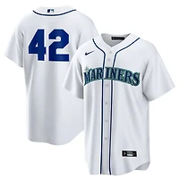 Men's Nike White Seattle Mariners Home  2025 Jackie Robinson Day Replica Jersey