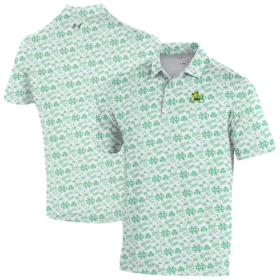 Men's Under Armour  White Notre Dame Fighting Irish Gameday Armourfuse Polo