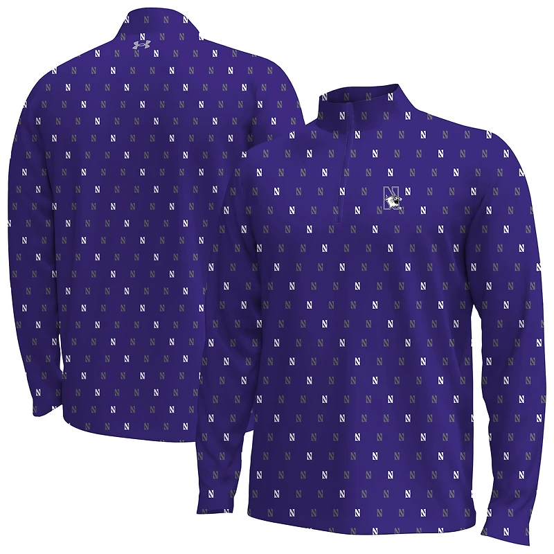 Men's Under Armour  Purple Northwestern Wildcats Gameday Armourfuse Half-Zip Jacket