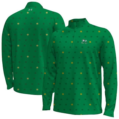 Men's Under Armour  Green Notre Dame Fighting Irish Gameday Armourfuse Half-Zip Jacket