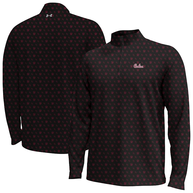 Men's Under Armour Black South Carolina Gamecocks Gameday Armourfuse Half-Zip Jacket