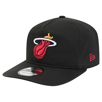 Men's New Era  Black Miami Heat Cotton 19TWENTY Adjustable Hat