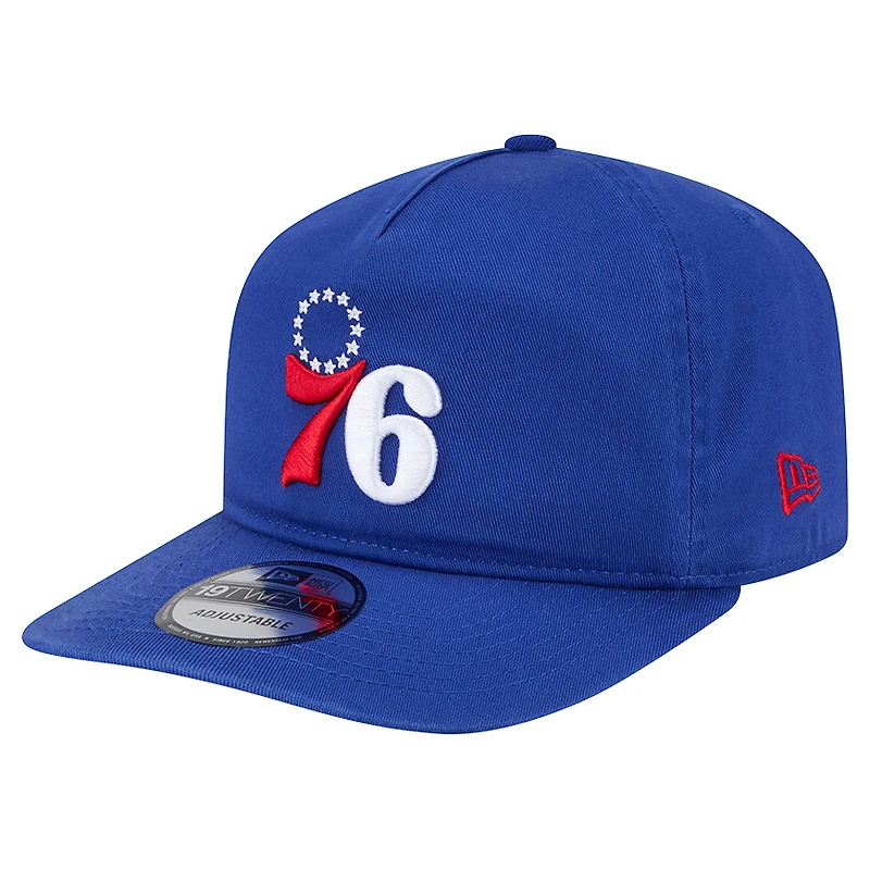 Men's New Era  Royal Philadelphia 76ers Cotton 19TWENTY Adjustable Hat