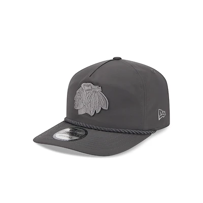Men's New Era Graphite Chicago Blackhawks Tonal Rope 19TWENTY Adjustable Hat