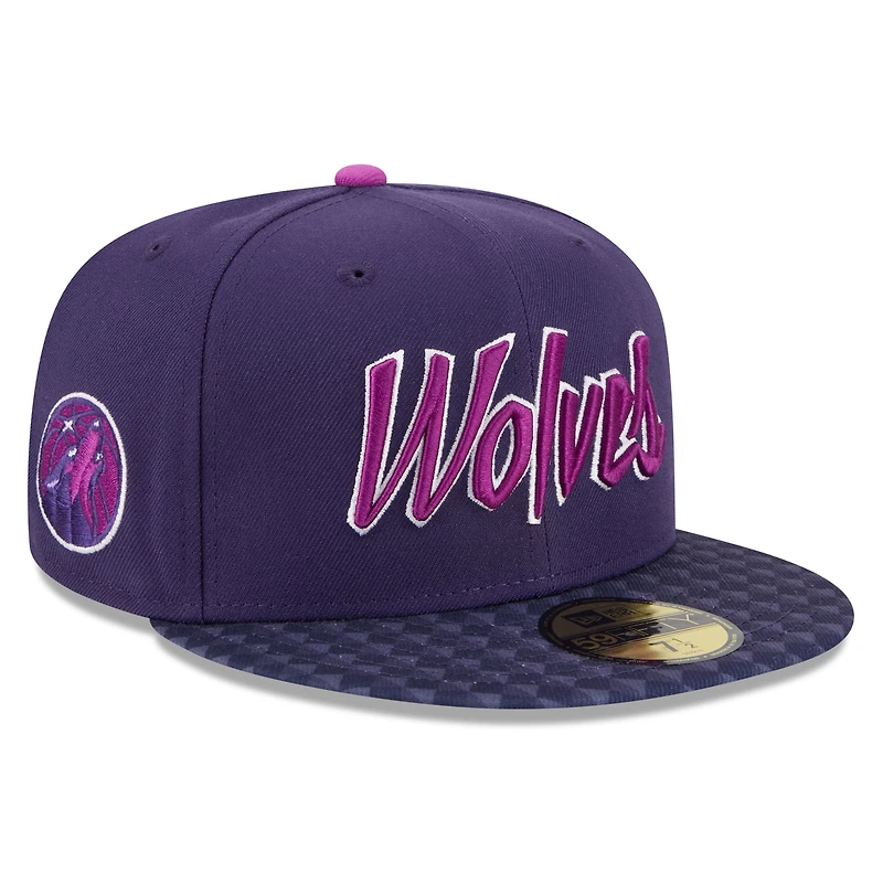 Men's New Era Purple Minnesota Timberwolves 2025/26 City Edition 59FIFTY Fitted Hat