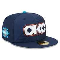 Men's New Era Navy Oklahoma City Thunder 2025/26 City Edition 59FIFTY Fitted Hat