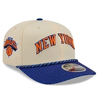 Men's New Era Cream/Blue New York Knicks 2025/26 City Edition 9SEVENTY Adjustable Hat
