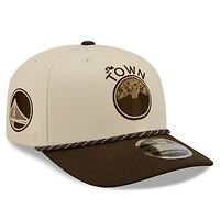 Men's New Era Cream/Brown Golden State Warriors 2025/26 City Edition 9SEVENTY Adjustable Hat