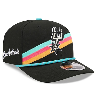 Men's New Era Black San Antonio Spurs 2025/26 City Edition 9SEVENTY Adjustable Hat