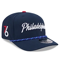 Men's New Era Navy Philadelphia 76ers 2025/26 City Edition 9SEVENTY Adjustable Hat