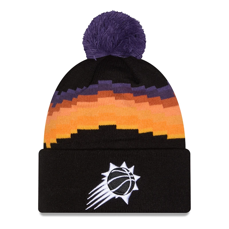 Men's New Era Black/Purple Phoenix Suns 2025/26 City Edition Cuffed Knit Hat with Pom