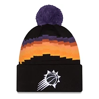 Men's New Era Black/Purple Phoenix Suns 2025/26 City Edition Cuffed Knit Hat with Pom